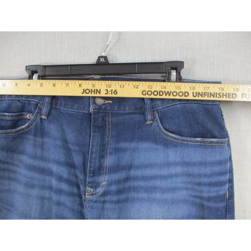 Banana Republic Mens 34x30 Rapid Movement Denim Straight Leg‎ Blue Jeans 7801